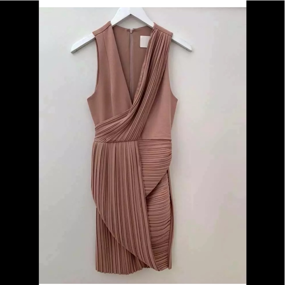 NWOT Dion Lee Rose Pink Toga Pleated Crepe Dress 2